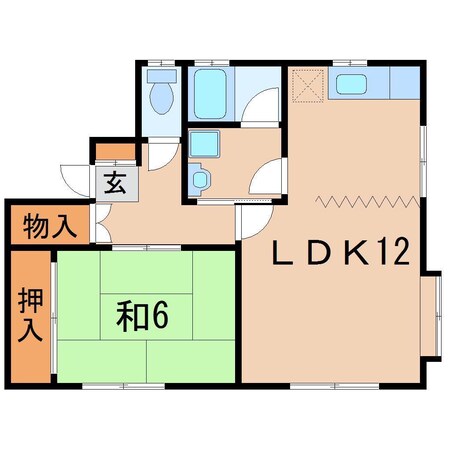 レスト３永井川Cの物件間取画像